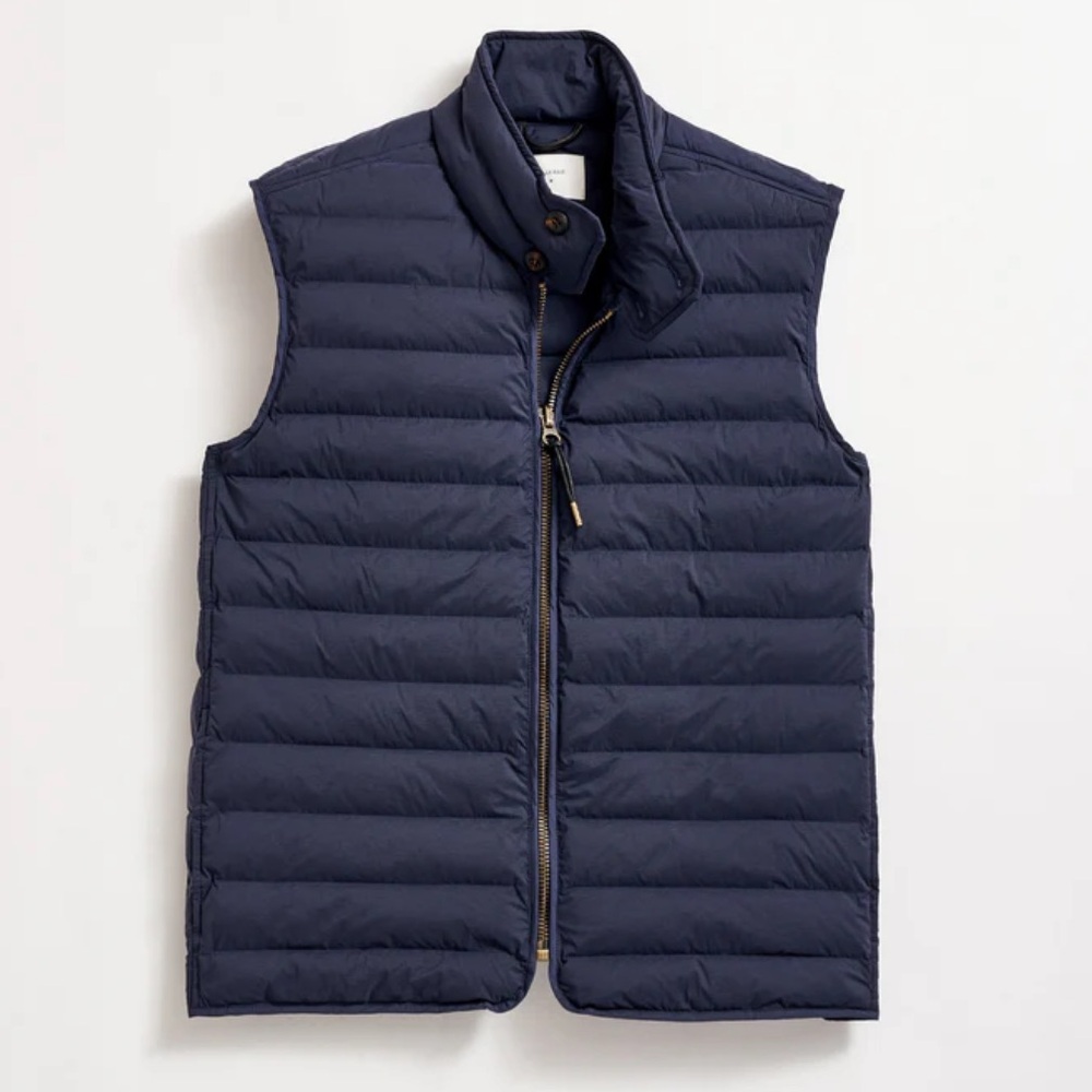 Billy Reid Baffle Navy Puffer Vest